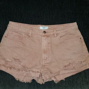 FOREVER 21 Coral Denim Shorts